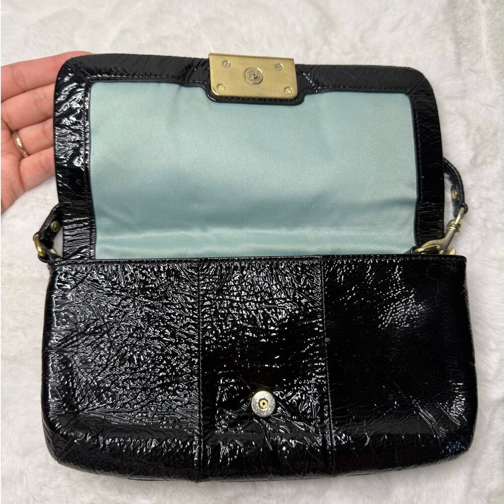 COACH Patent Leather Black Mini Purse Wristlet - Picture 4 of 6